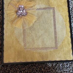 Chic Gold Decorative Frame with Floral Accent